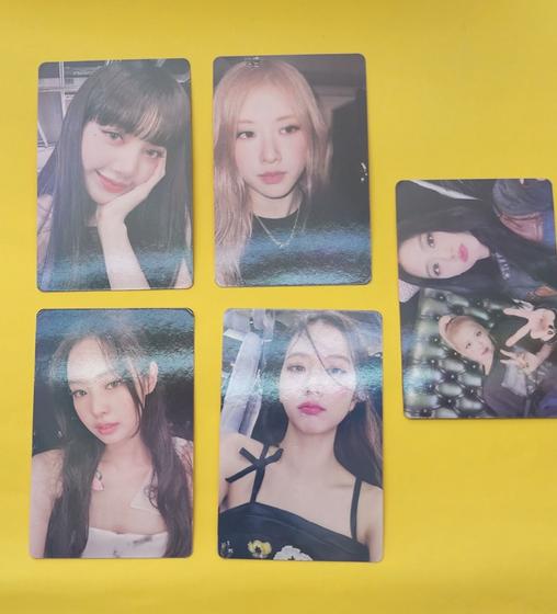 Imagem de Kit 5 Photocards Blackpink Pink Venom Kpop Idol Lomo (8x3cm)