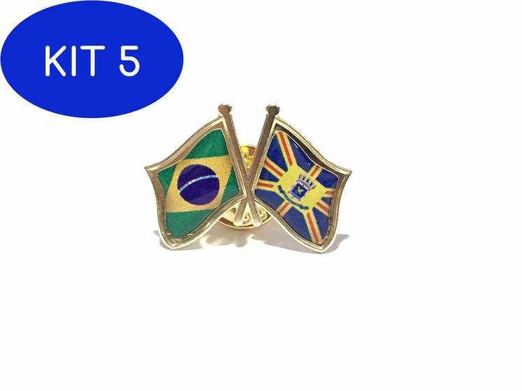 Imagem de Kit 5 Pin Da Bandeira Do Brasil X Campo Grande