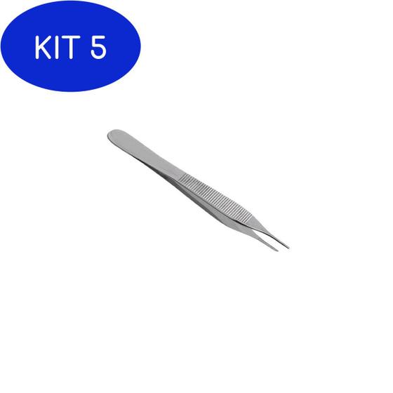 Kit 5 Pinça Adson Com Dente 12Cm Qc.368.12 - Quinelato - Pinças ...