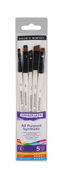 Imagem de Kit 5 Pinceis Daler Rowney Graduate - Chatos (212550008)