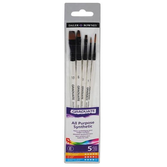 Imagem de Kit 5 Pinceis Graduate Daler Rowney Clássico Sintéticos 212550001