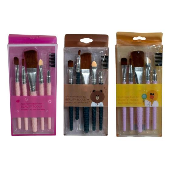 Imagem de Kit 5 Pincéis P/ Maquiagem Beauty Tools Sortido - Vencedor