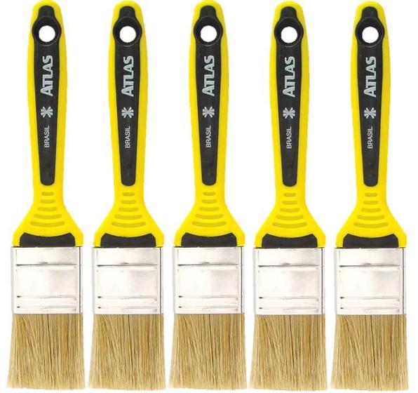 Kit 5 Pincel Trinchas Para Pintura Atlas Media 419 1 1/2 Polegadas ...
