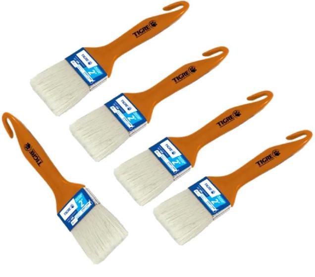 Kit 5 Pincel Trinchas Para Pintura Tigre Media 696 2 Polegadas Cerda ...