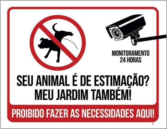 Imagem de Kit 5 Placa Animal Estimação Jardim Proibido Fer Coco36X46