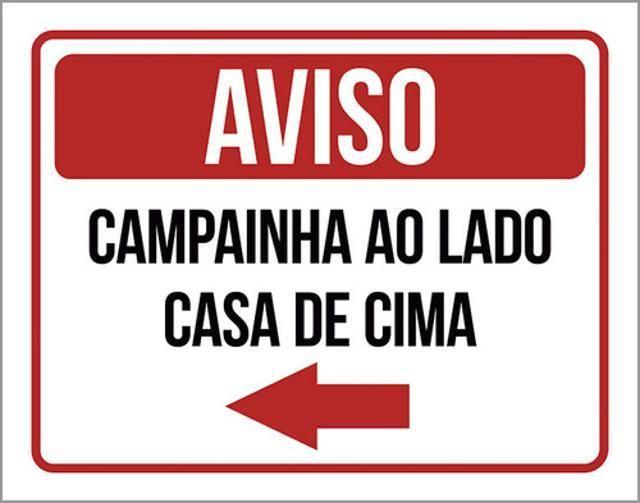 Imagem de Kit 5 Placa Campainha Lado Casa Cima Seta Esquerda36X46