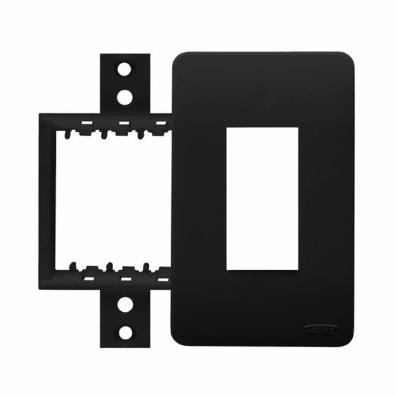 Imagem de Kit 5 Placa com Suporte 1 Módulo P/ Caixa Sobrepor Sistema X