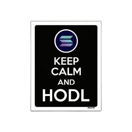 Imagem de Kit 5 Placa Decoraçao - Keep Calm Hodl Hold Solana Sol