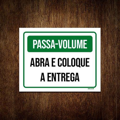 Imagem de Kit 5 Placa Passa Volume Abra E Coloque A Entrega