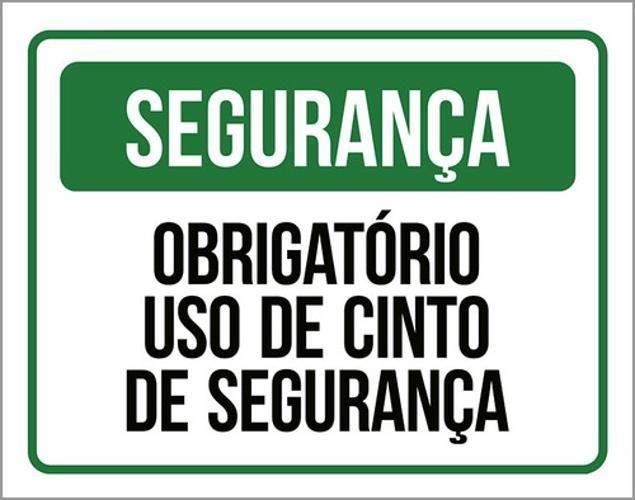 Imagem de Kit 5 Placa Segurança Obrigatório Uso Cinto Segurança36X46