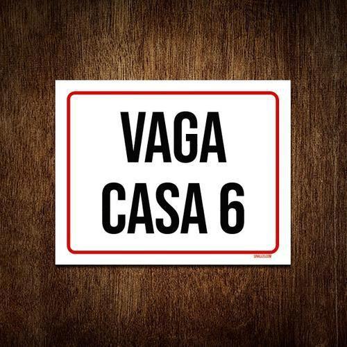 Imagem de Kit 5 Placa Sinalização - Vaga Casa 6