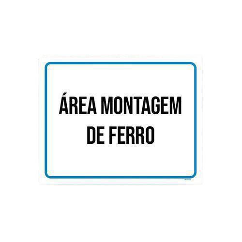 Imagem de Kit 5 Placas Ambiente - Área Montagem De Ferro