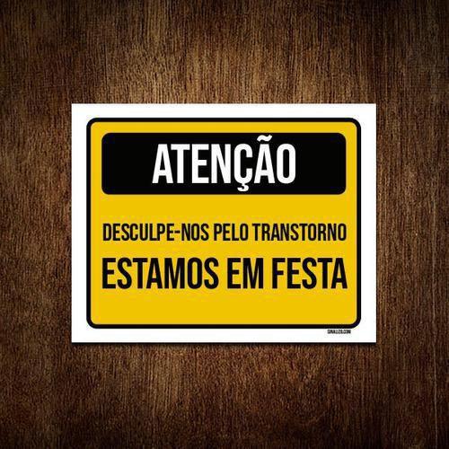 Imagem de Kit 5 Placas Aniversário Criança Estamos Em Festa