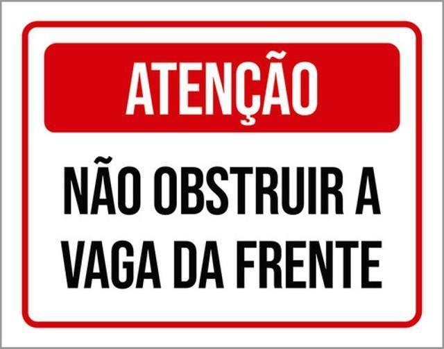 Imagem de Kit 5 Placas Atenção Não Obstruir Vaga Da Frente