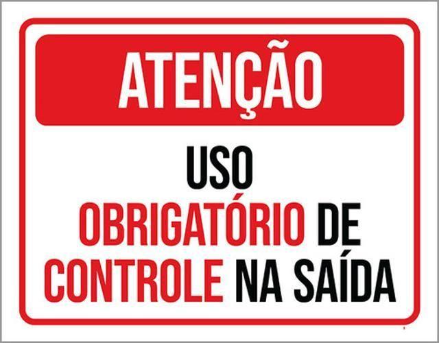 Imagem de Kit 5 Placas Atenção Uso Obrigatõrio Controle 36X46