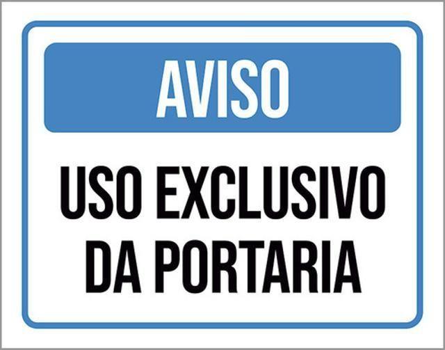 Imagem de Kit 5 Placas Aviso Uso Exclusivo Portaria 36X46