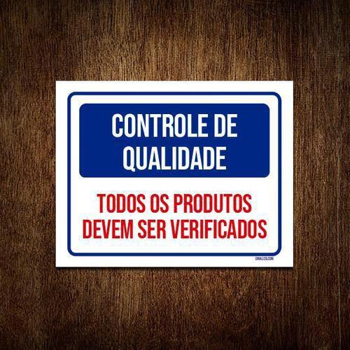 Imagem de Kit 5 Placas Controle Qualidade Todos Produtos Verificados