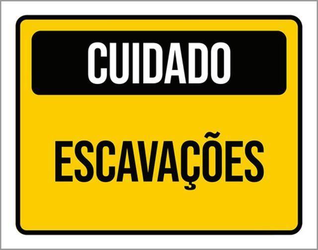 Imagem de Kit 5 Placas Cuidado Escavações 36X46