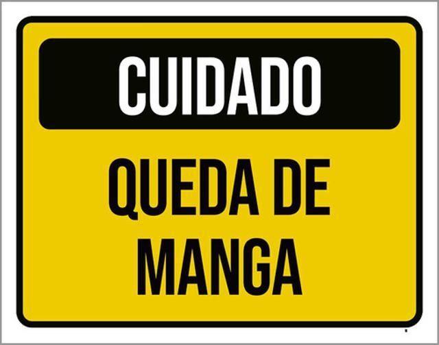 Imagem de Kit 5 Placas Cuidado Queda De Manga 36X46