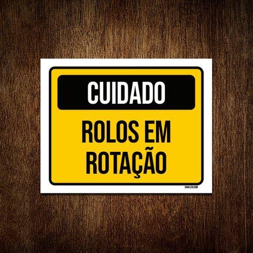 Imagem de Kit 5 Placas Cuidado Rolos Em Rotação