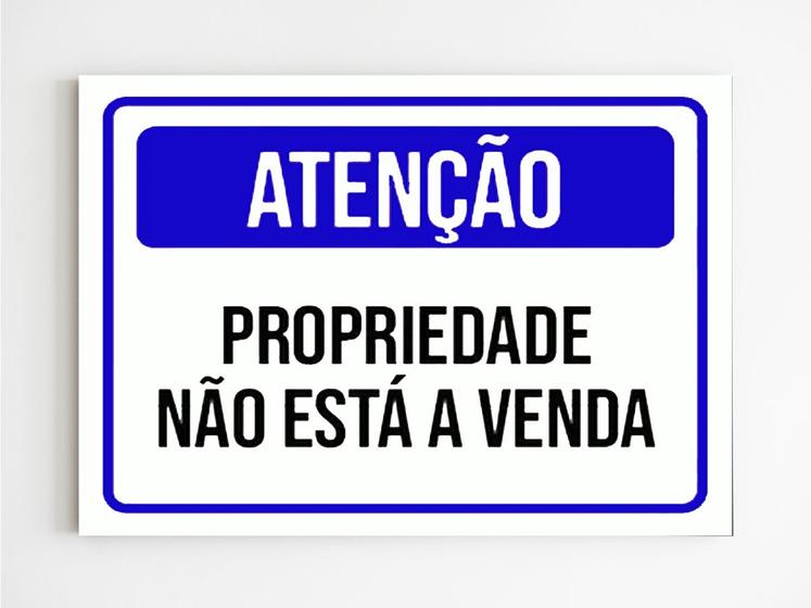 Imagem de kit 5 placas de aviso esta propriedade não está a venda