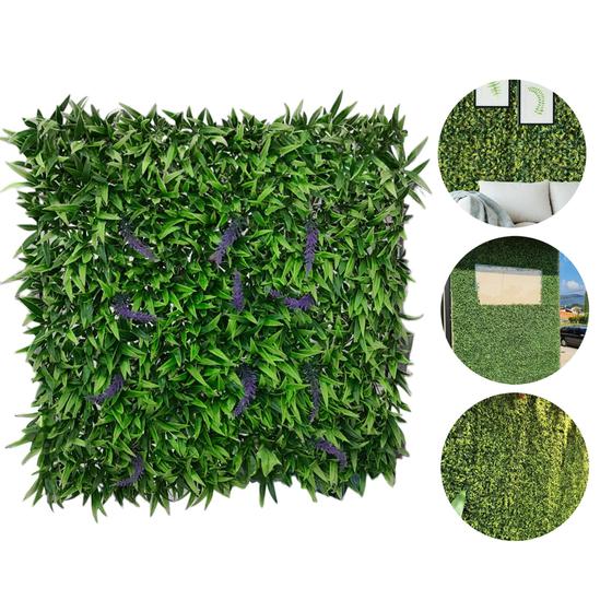 Imagem de Kit 5 Placas De Grama Lavanda Resistente Decoração Uv 50x50