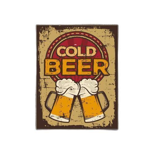 Imagem de Kit 5 Placas Decorativa - Cold Beer Cerveja Modelo 2 Pints