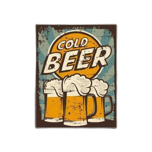 Imagem de Kit 5 Placas Decorativa - Cold Beer Cerveja Modelo 3 Pints