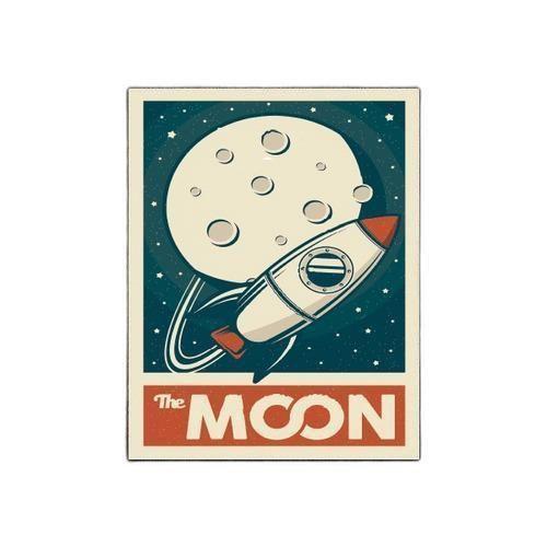 Imagem de Kit 5 Placas Decorativa Espaço - Moon Lua