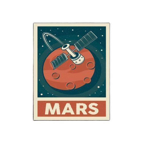 Imagem de Kit 5 Placas Decorativa Espaço - Planeta Mars Marte