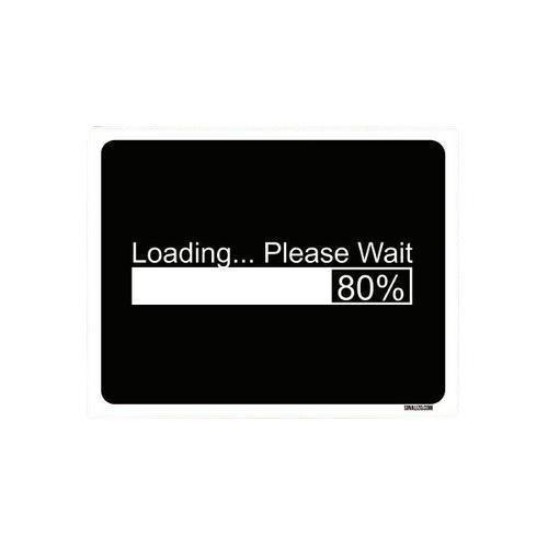 Imagem de Kit 5 Placas Decorativa - Loading Please Wait