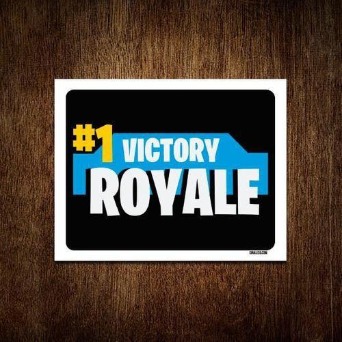 Imagem de Kit 5 Placas Decorativa Victory Royale