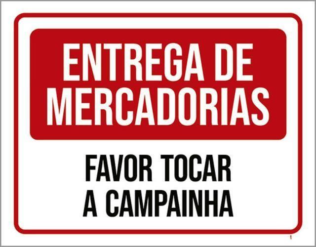 Imagem de Kit 5 Placas Entrega Mercadorias Favor Tocar Campainha