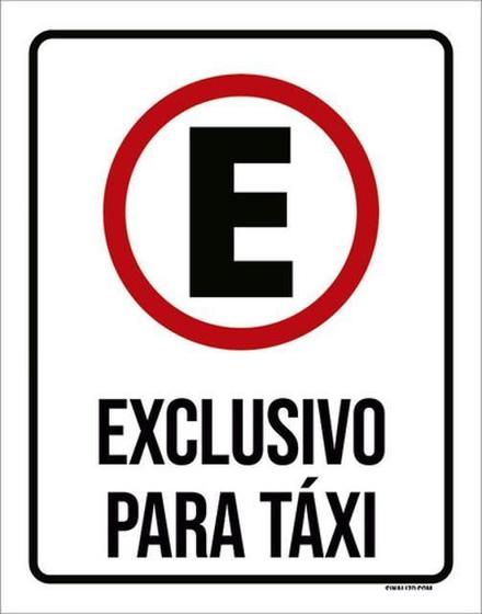 Imagem de Kit 5 Placas Estacionamento Exclusivo Taxi 36X46