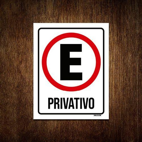 Imagem de Kit 5 Placas Estacionamento Privativo