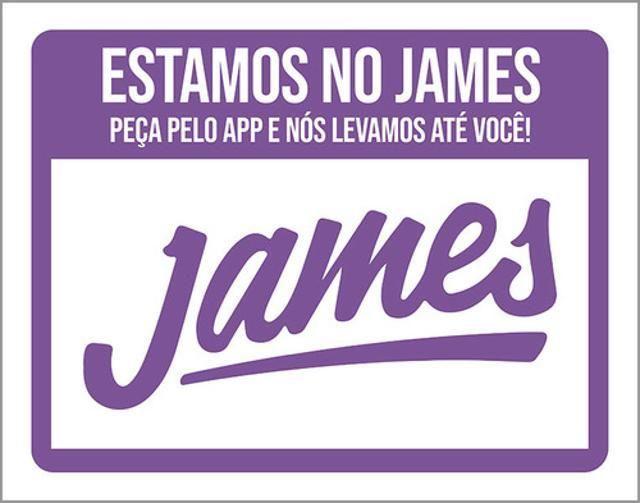 Imagem de Kit 5 Placas Estamos No James Peça Pelo App 36X46