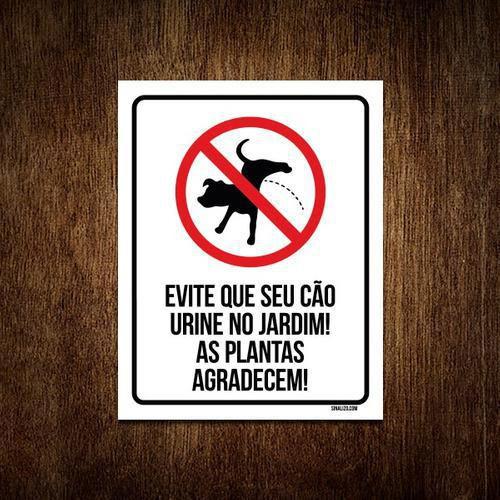 Imagem de Kit 5 Placas - Evite Seu Cão Urine Xixi No Jardim