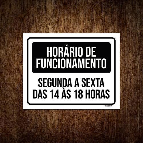 Imagem de Kit 5 Placas - Horário Funcionamento