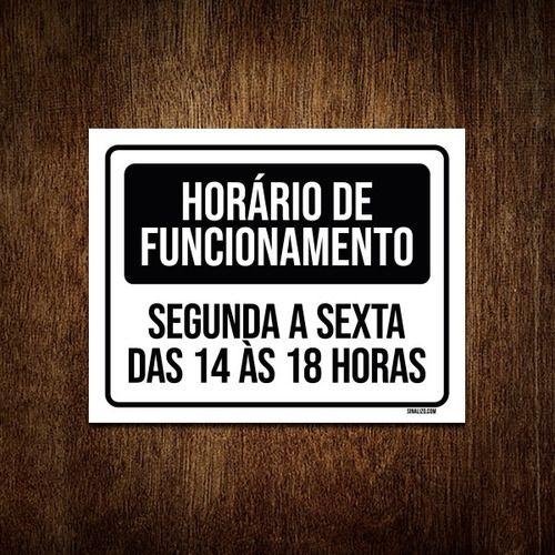 Imagem de Kit 5 Placas - Horário Funcionamento