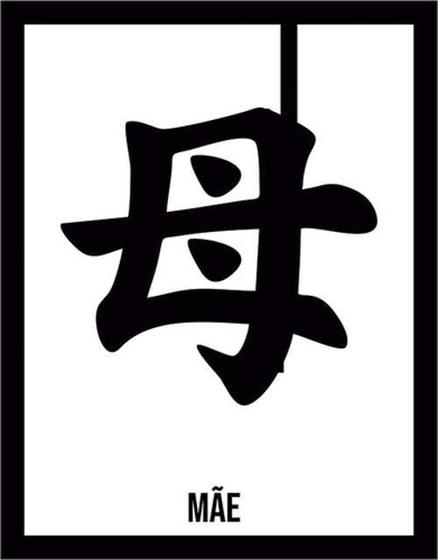 Imagem de Kit 5 Placas Kanji Mãe 36X46