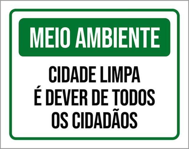 Imagem de Kit 5 Placas Meio Ambiente Cidade Limpa É Dever De Todos