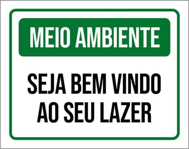 Imagem de Kit 5 Placas Meio Ambiente Seja Bem Vindo Ao Seu Lazer 36X46