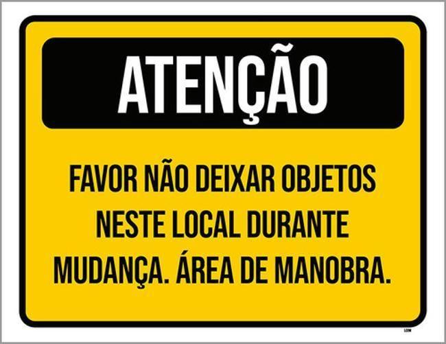 Imagem de Kit 5 Placas Não Deixar Objetos Neste Local 36X46