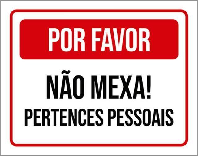 Imagem de Kit 5 Placas Não Mexa Pertences Pessoais 36X46