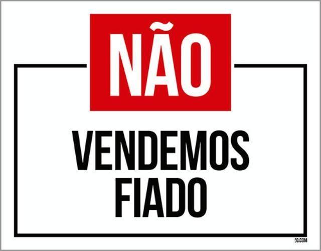 Imagem de Kit 5 Placas Não Vendemos Fiado Vermelha 36X46