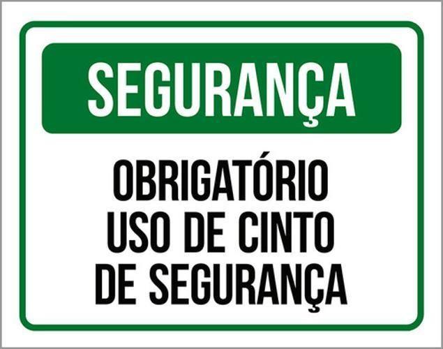 Imagem de Kit 5 Placas - Obrigatório Uso De Cinto De Segurança
