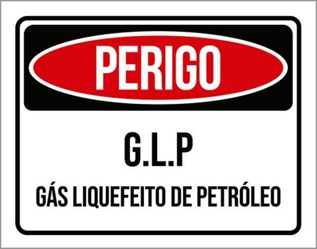 Imagem de Kit 5 Placas Perigo Gás Liquefeito Petróleo 36X46