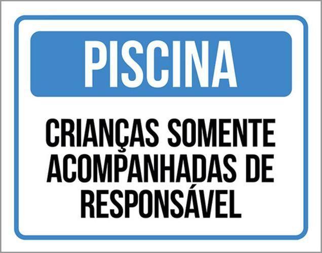 Imagem de Kit 5 Placas Piscina Crianças Acompanhadas 36X46