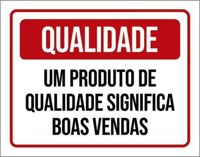 Imagem de Kit 5 Placas Produto Qualidade Significa Boas Vendas 36X46