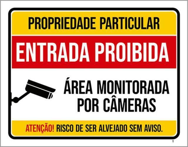 Imagem de Kit 5 Placas Propriedade Particular Entrada Monitorada